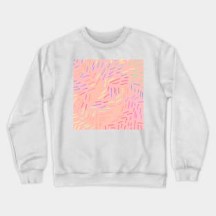 Orange pastel lines sprinkles Crewneck Sweatshirt